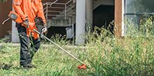 Cordless strimmers and brush cutters