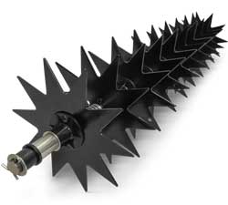 Ride on lawnmower spike aerator